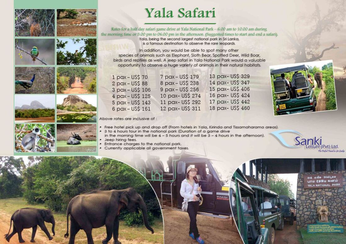 yala safari ticket price